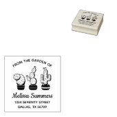 Cactus Trio Desert Aangepast Retouradres Rubberstempel (Gestempeld)