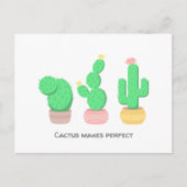 Cactus Trio Desert Moderne Boho Aangepaste Tekst Briefkaart (Voorkant)