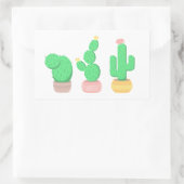 Cactus Trio Desert Moderne Boho Rechthoekige Sticker (Tas)