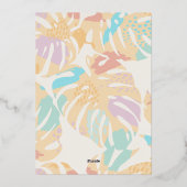 Cactus Tropical Palm Tree Desert Boho Wedding Folie Uitnodiging (Achterkant)