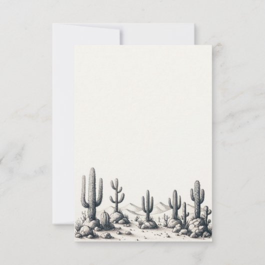 Cactus Trouwfeest RSVP Kaartje (Achterkant)