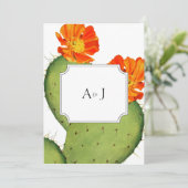 Cactus trouwuitnodiging kaart (Staand voorkant)
