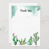 Cactus Tuin Bedankkaart (Voorkant / Achterkant)