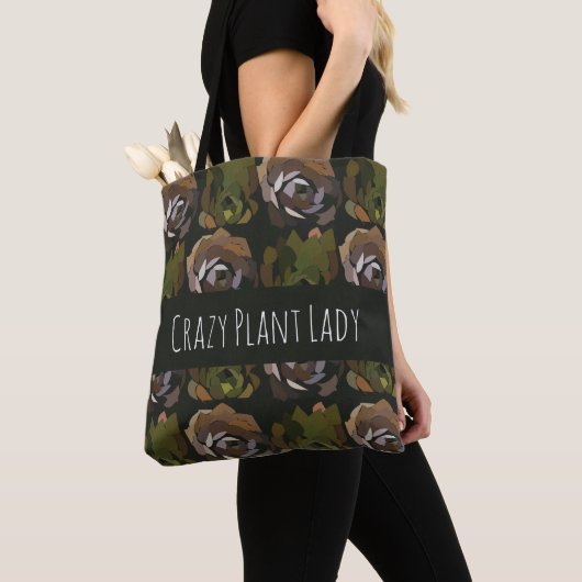 Cactus Tuin Bladeren Groene Botanische Tote Bag (Dichtbij)