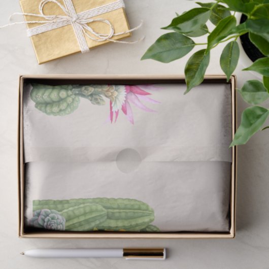 Cactus Tuin Cactussen Zuidwest waterverf Tissuepapier (Geschenk)
