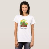 Cactus Tuin Dames Wit T-Shirt met Gratis Knuffels (Voorkant volledig)