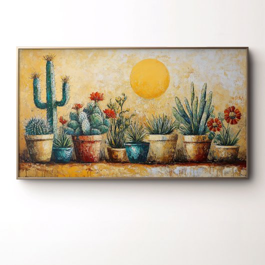 Cactus Tuin In Potten Poster
