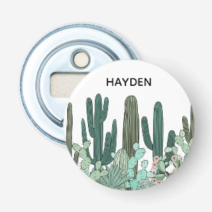 Cactus Tuin Kunst Persoonlijk Button Flesopener