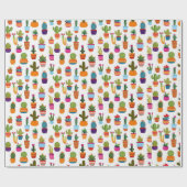 Cactus Tuinhuis Planten Potten Plantages Cadeaupapier (Vlak)