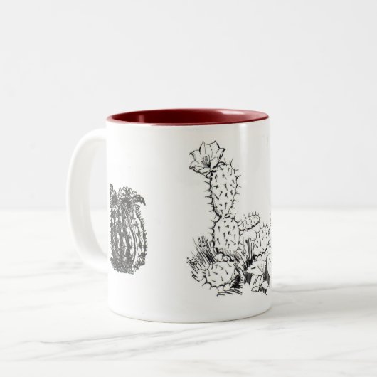 Cactus Tweekleurige Koffiemok (Voorkant links)