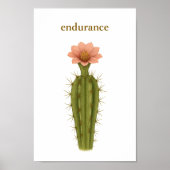 Cactus — uithoudingsvermogen poster (Voorkant)