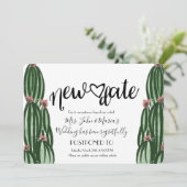 Cactus Uitstel Afzegging Trouwdatum Kaart (Staand voorkant)