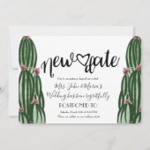 Cactus Uitstel Afzegging Trouwdatum Kaart (Voorkant)