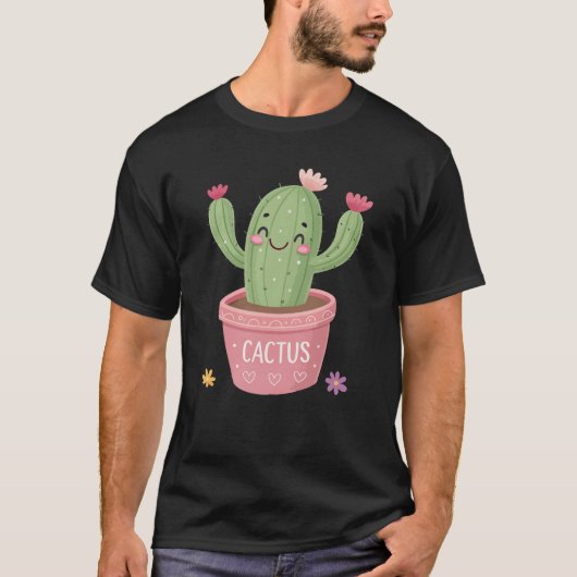 Cactus – Uniek woestijngeïnspireerd T-shirt design (Voorkant)