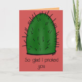 Cactus Valentijnsdag Bedankkaart (Voorkant)