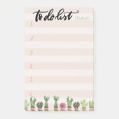Cactus van grafische Waterverf stripes om lijst te Post-it® Notes (Voorkant)
