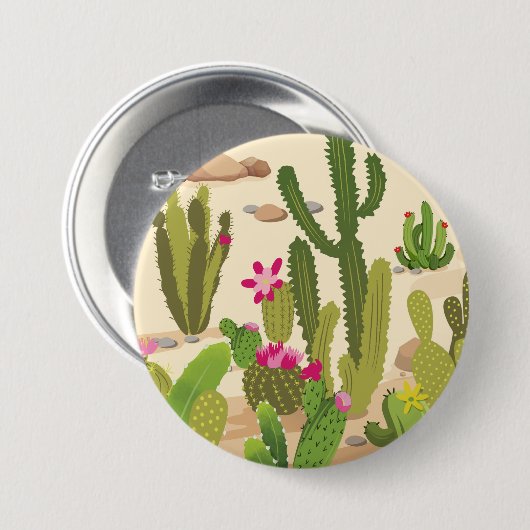 Cactus Variety Ronde Button 7,6 Cm (Voorkant /achterkant)