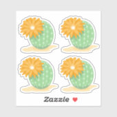 Cactus-ventilatorset van 4 sticker (Vel)
