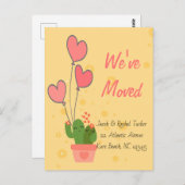 Cactus verhuiskaart we hebben verhuisd Moving Anno Briefkaart (Voorkant / Achterkant)