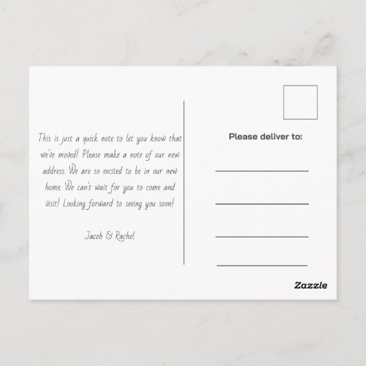 Cactus verhuiskaart we hebben verhuisd Moving Anno Briefkaart (Achterkant)