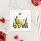 Cactus verjaardagsfeestje groep servet (Insitu)