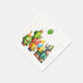 Cactus verjaardagsfeestje groep servet (Hoek)