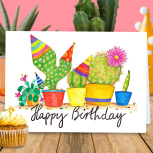 Cactus verjaardagskaart van Nicole Janes Kaart