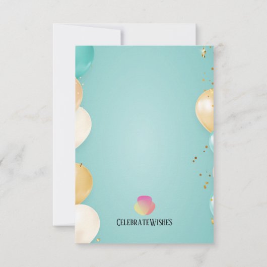 Cactus Verjaardagsvreugde: Verjaardag Kaart (Achterkant)