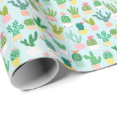 Cactus verscheidenheid, naadloze achtergrond. cadeaupapier (Rol Hoek)