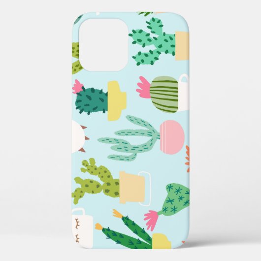 Cactus verscheidenheid,  naadloze achtergrond. Case-Mate iPhone case (Achterkant)