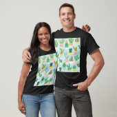 Cactus verscheidenheid, naadloze achtergrond. t-shirt (Unisex)