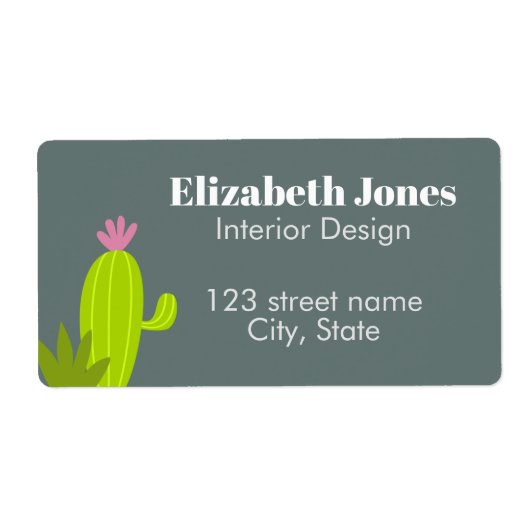 Cactus Verzendlabels Etiket (Voorkant)