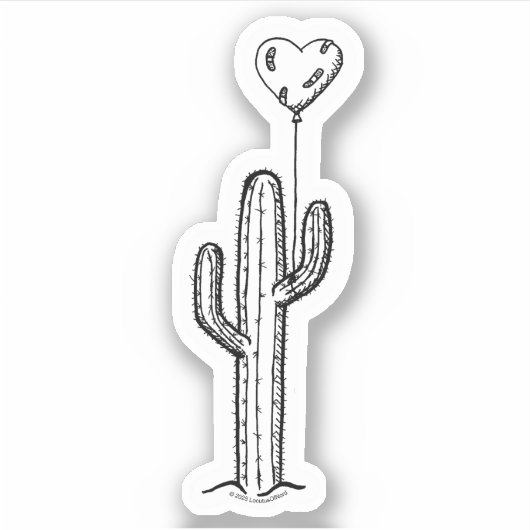 Cactus & verzorging sticker (Voorkant)