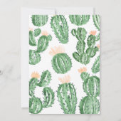 Cactus vetplant cute babyshower uitnodiging (Achterkant)
