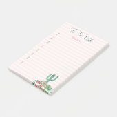 Cactus Vetplant Gestreepte Takenlijst Post-it® Notes (Schuin)