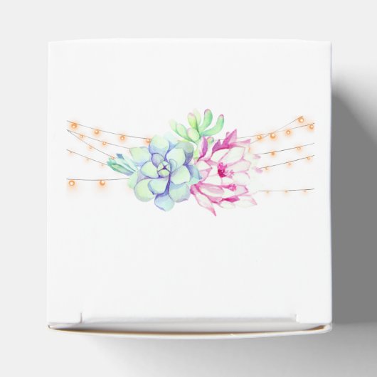 Cactus vetplanten String Lights Bruiloft Bedankdoosjes (Bovenkant)