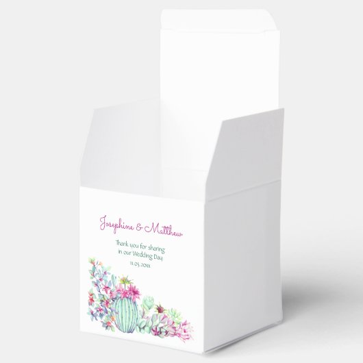 Cactus vetplanten String Lights Bruiloft Bedankdoosjes (Geopend)