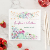 Cactus vetplanten String Lights Bruiloft Servet (Insitu)