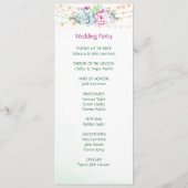 Cactus vetplanten String Lights Trouwprogramma's Programmakaart (Achterkant)