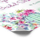 Cactus vetplanten String Lights Vrijgezellenfeest Poster (Hoek)