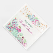 Cactus vetplanten String Lights Vrijgezellenfeest Servet (Hoek)