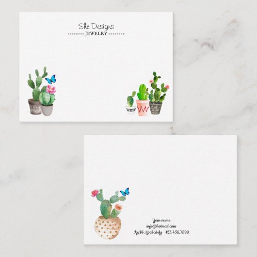 Cactus Visitekaartje (Voorkant / Achterkant)