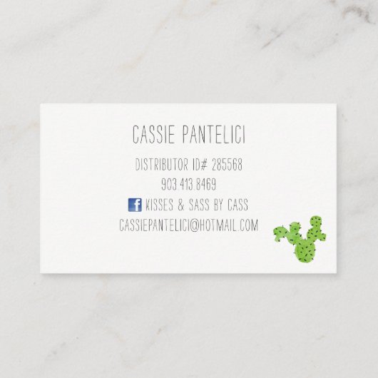 Cactus Visitekaartje (Achterkant)