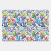 Cactus Voeg tekst en naam Mooie Waterverf 3 Inpakpapier Vel (Voorkant 2)