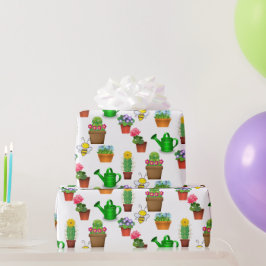 Cactus voor het tuinieren Succulent en Potten Plan Cadeaupapier