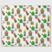 Cactus voor het tuinieren Succulent en Potten Plan Cadeaupapier (Vlak)