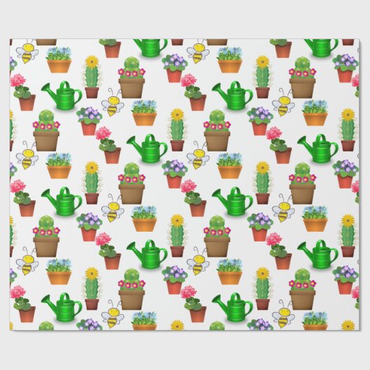 Cactus voor het tuinieren Succulent en Potten Plan Cadeaupapier (Vlak)