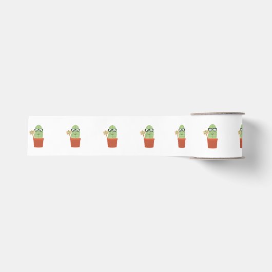 Cactus vrije touwen grosgrain lint (Voorkant)