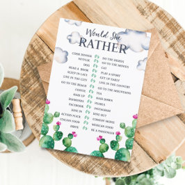 Cactus Vrijgezellenfeest zou ze liever Kaart spele