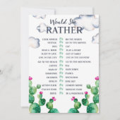 Cactus Vrijgezellenfeest zou ze liever Kaart spele (Voorkant)